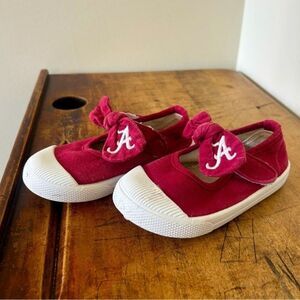 University of Alabama Roll Tide Red Embroidered Shoes EU 26=US Toddler 9.5